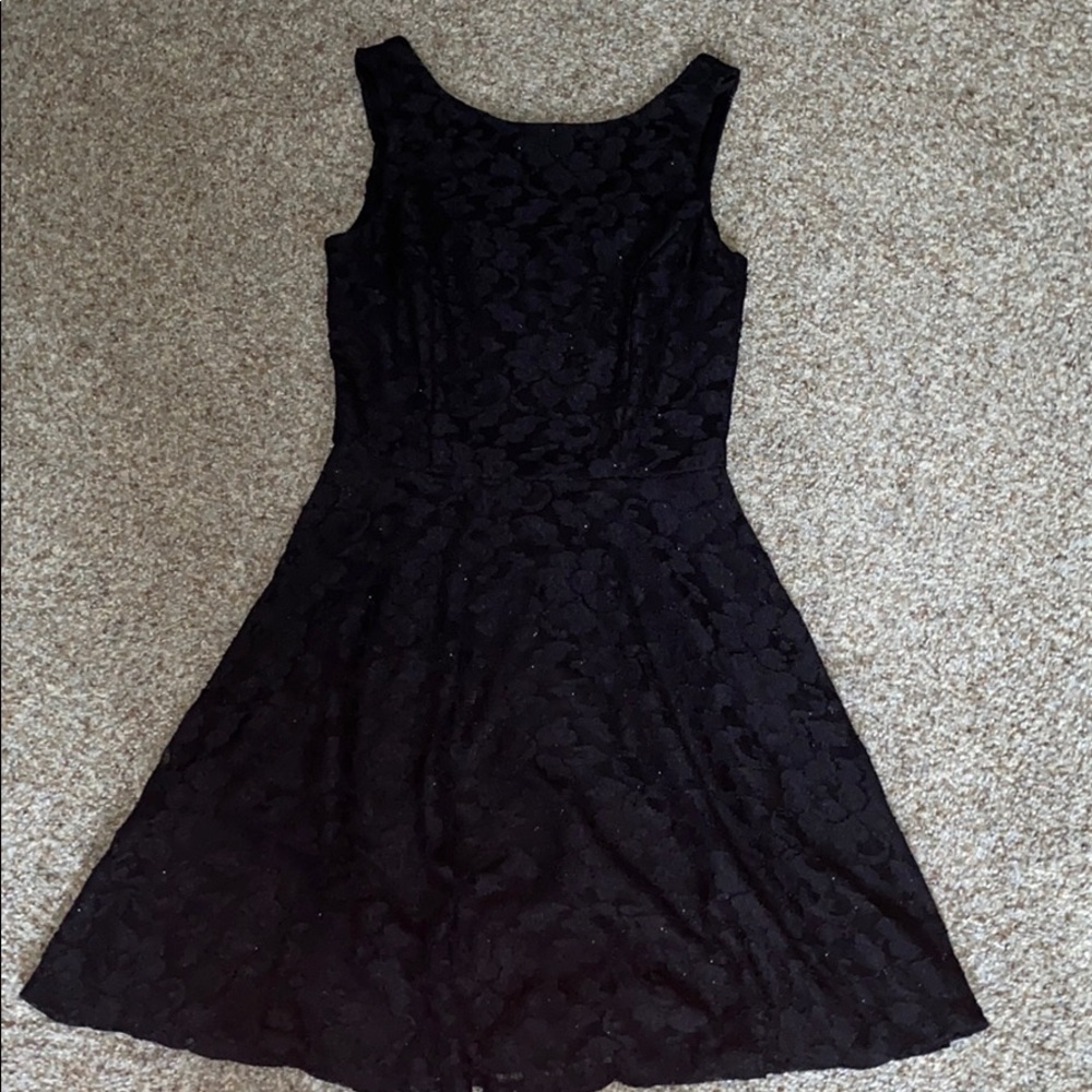 Black floral dress